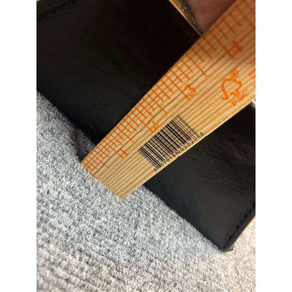 Leather Snakeskin Art Bag Black Geometrical Design Adjustable Handcrafted Rare - Picture 8 of 12